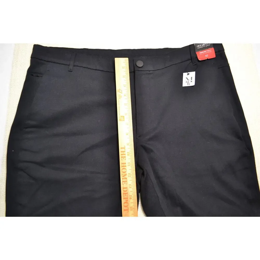 Kenneth Cole‎ Awearness Men's Black Flat Front Tailored Shorts Performance 42